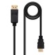 Nanocable Cable Conversor DISPLAYPORT a HDMI, DP/M - HDMI/M, Negro, 1.5 m - 10.15.4301-L150